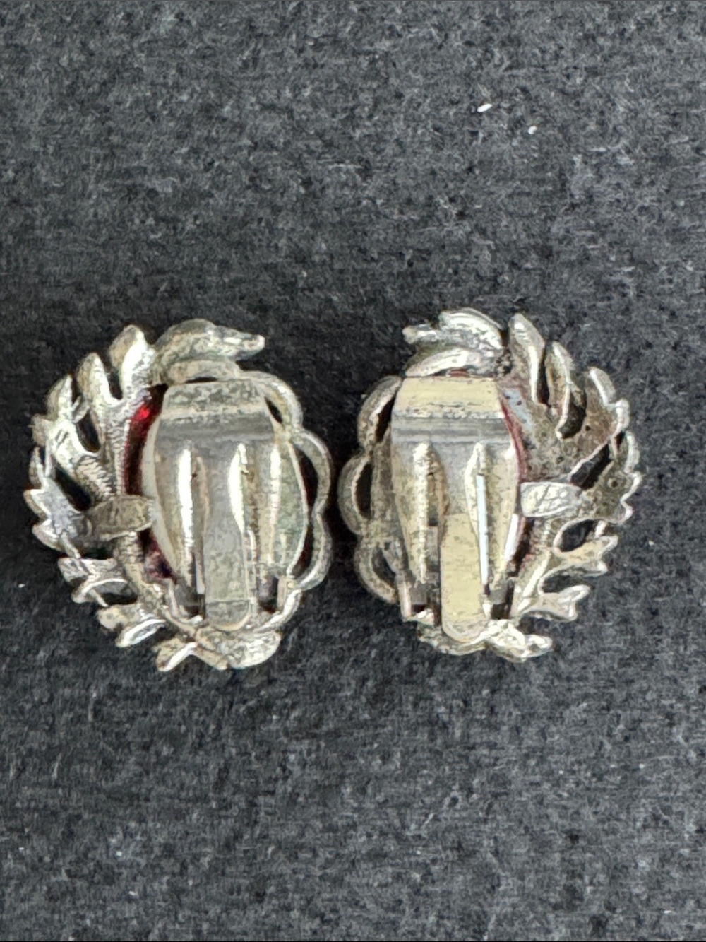 VTG Park Lane Dragons Breath/Mexican Fire Opal Clip Earrings - Picture 4 of 5